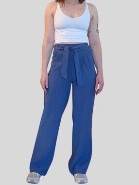 Lululemon Athletica Noir High-Waist Wide Leg Pants In Gatsby Blue